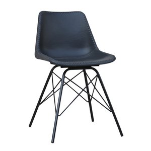 Melissa stol - Svart - Stolar med metallunderrede