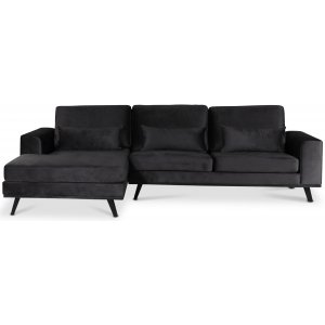 Ranger divansoffa vänster - Antracitgrå-sammet - Tygsoffor