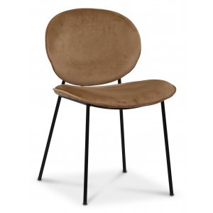 4 st Rondo stol i sammet - Brun - Klädda & stoppade stolar