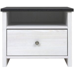 Salvador sängbord - Vit/svart - Sängbord -Sovrumsmöbler - Sängbord
