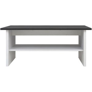 Salvador soffbord 115 x 60 cm - Vit/svart - Soffbord i trä