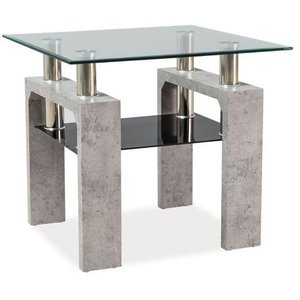 Clemson soffbord 60 x 60 cm - Betong grå - Glasbord