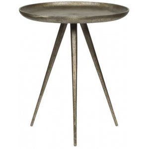 Solid lampbord Ø45 cm - Metall - Sidobord & lampbord