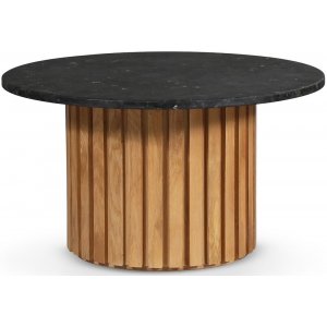 Sumo Soffbord Ø85 - Ek / Svart Granit - Soffbord i trä