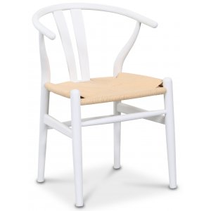 2 st Sunda matstol vit med repsits - Trästolar