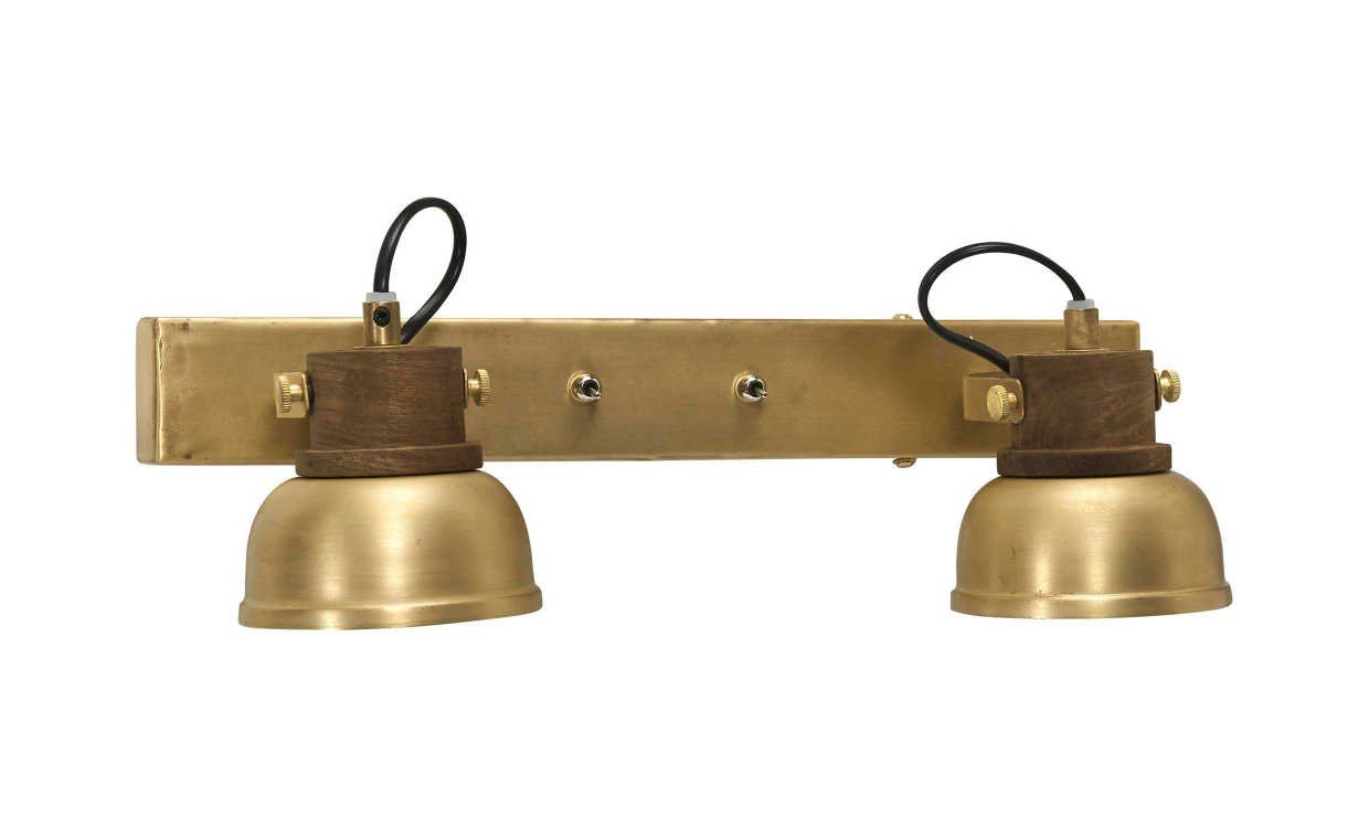 1344002 Bild på RUTLAND Dubbel Vägglampa Guld 40 från PR Home