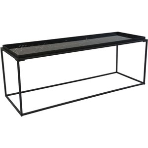 Hilliard soffbord 122 x 42 cm - Svart - Glasbord