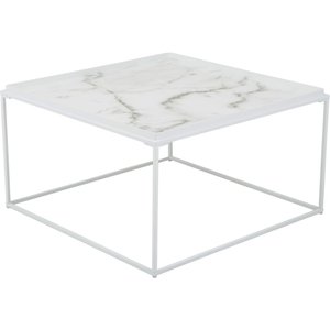 Hilliard soffbord 80 x 80 cm - Vit - Glasbord