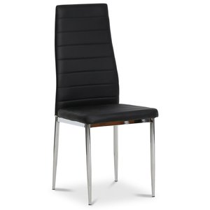 4 st Ranch matstol - Svart/Krom -Matstolar & Köksstolar - Konstläderklädda stolar