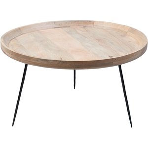 Tessa soffbord Ø90 cm - Trä/svart - Soffbord