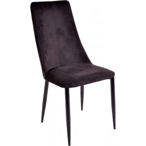 4 st Eli matstol - Svart sammet - Klädda & stoppade stolar