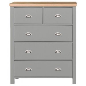 Källunda byrå med fem lådor - Grå/Valnöt - Byråar -Hyllor & Förvaring - Byråar