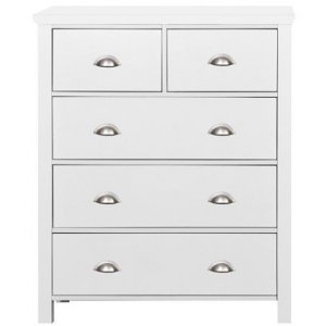 Källunda byrå med fem lådor - Vit - Byråar -Hyllor & Förvaring - Byråar