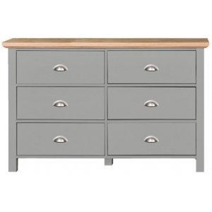 Källunda byrå med sex lådor - Grå/Valnöt - Byråar -Hyllor & Förvaring - Byråar