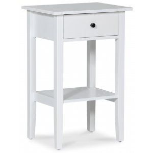 Kate sängbord med låda - Vit - Sängbord -Sovrumsmöbler - Sängbord