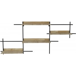 Marlon vägghylla 4 hyllor - Hevea/svart - Vägghyllor -Hyllor & Förvaring - Hyllor