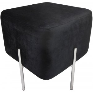 Maude puff - Svart/krom - Sittpuffar