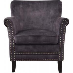 Mildred fåtölj - Antiksvart - Tygfåtöljer