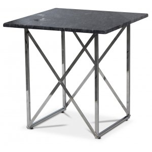 Paladium Lampbord i marmor 55 x 55 cm - Krom / Grå marmor - Sidobord & lampbord