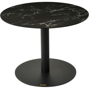 Pandora sidobord 60 x 60 cm - Svart keramik/marmorimitation - Sidobord & lampbord