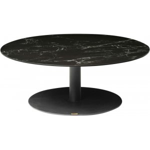 Pandora soffbord 100 x 100 cm - Svart marmorimitation - Soffbord i marmor