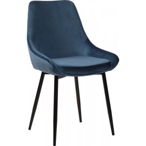 4 st Parade matstol - Blå sammet - Klädda & stoppade stolar
