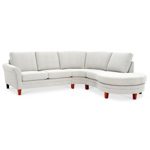 Rosé hörnsoffa rund divandel höger - Connect 10