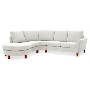 Rosé hörnsoffa rund divandel vänster - Connect 10