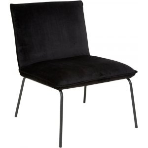 2 st Sandfors fåtölj - Svart sammet - Tygfåtöljer