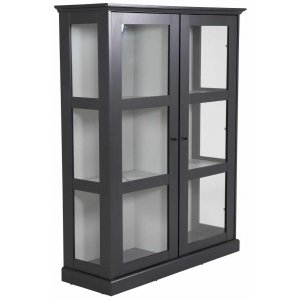 Touch vitrinskåp dubbla dörrar - Svart - Vitrinskåp & Glasskåp -Vitrinskåp & Glasskåp - Hyllor & Förvaring