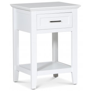 Tromsö sängbord med låda - Vit - Sängbord -Sovrumsmöbler - Sängbord