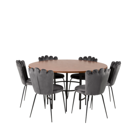 Bild på Matbord Copenhagen med 6 st Matstol Limhamn - Furniture Fashion