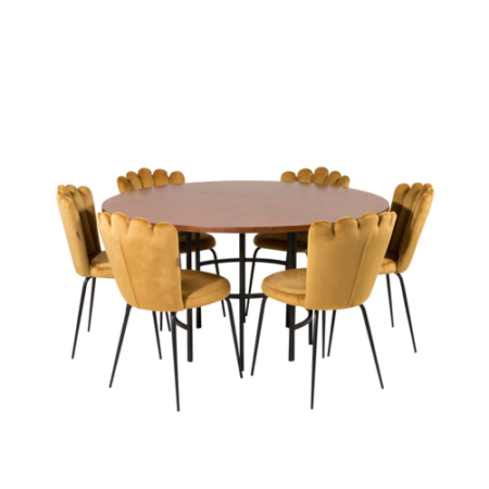 Bild på Matbord Copenhagen med 6 st Matstol Limhamn - Furniture Fashion