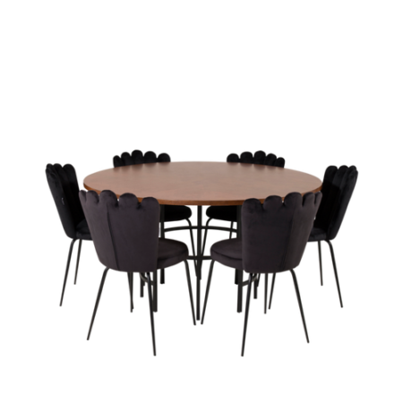 Bild på Matbord Copenhagen med 6 st Matstol Limhamn - Furniture Fashion