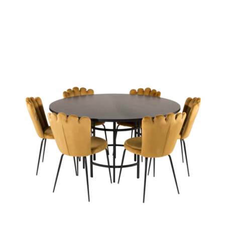 Bild på Matbord Copenhagen med 6 st Matstol Limhamn - Furniture Fashion