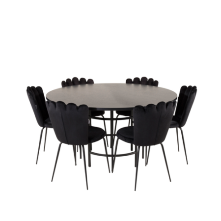 Bild på Matbord Copenhagen med 6 st Matstol Limhamn - Furniture Fashion