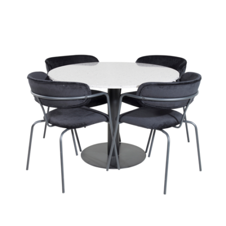 Bild på Matgrupp Ruben inkl 4st matstolar Atticus - Venture Home