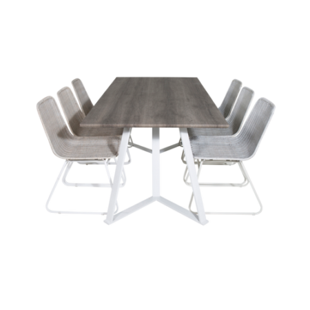 Bild på Matgrupp Maggie med 6st matstolar Camille - Venture Home