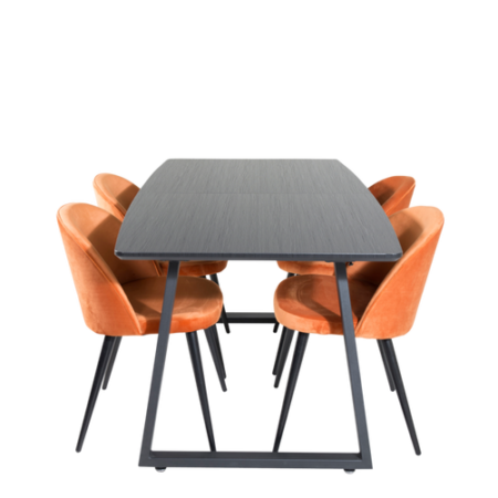 Bild på Matgrupp Irene med 4st matstolar Valleta - Venture Home