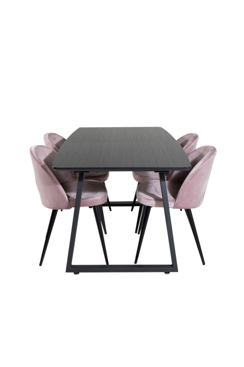 hom_1626923-01_Fs Bild på Matgrupp Irene med 4st matstolar Valleta - Venture Home