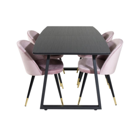 Bild på Matgrupp Irene med 4st matstolar Valleta - Venture Home