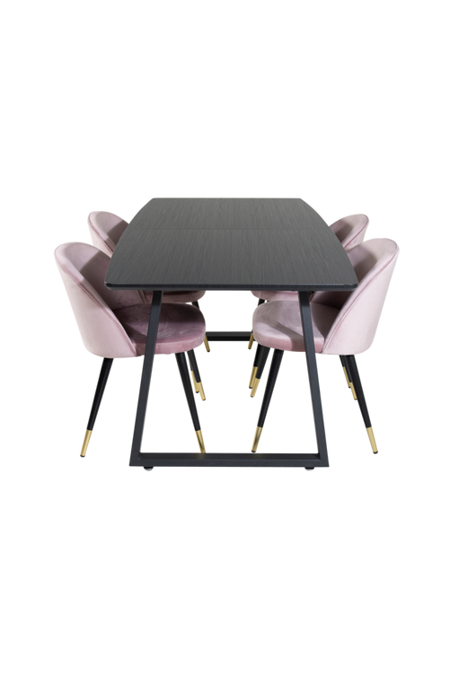 hom_1626927-01_Fs Bild på Matgrupp Irene med 4st matstolar Valleta - Venture Home