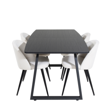 Bild på Matgrupp Irene med 4st matstolar Valleta - Venture Home