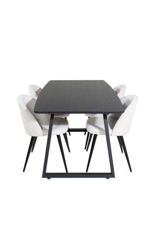 hom_1626955-01_Fs Bild på Matgrupp Irene med 4st matstolar Valleta - Venture Home