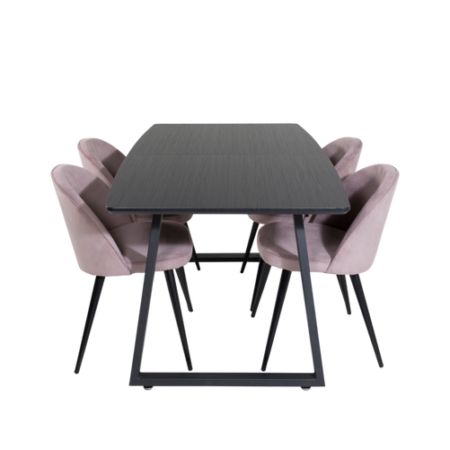 Bild på Matgrupp Irene med 4st matstolar Valleta - Venture Home