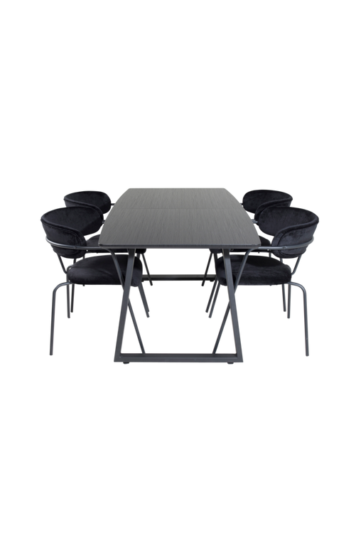 hom_1626967-01_Fs Bild på Matgrupp Irene med 4st matstolar Atticus - Venture Home