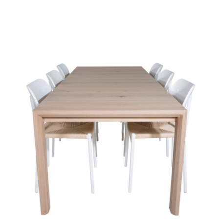 Bild på Matgrupp Sandhamn inkl 6st matstolar Polly - Venture Home