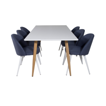 Bild på Matgrupp Penally inkl 6st matstolar Valleta - Venture Home