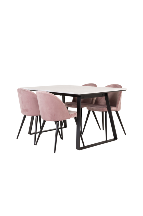 hom_1627117-01_Fs Bild på Matgrupp Estri med 4st Valleta matstolar - Venture Home