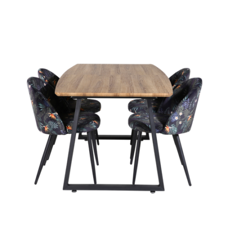 Bild på Matgrupp Irene med 4st matstolar Valleta - Venture Home